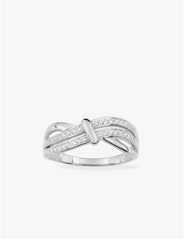 Bague fantaisie or blanc...