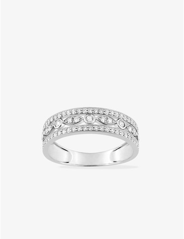 Bague or blanc 375‰ et...