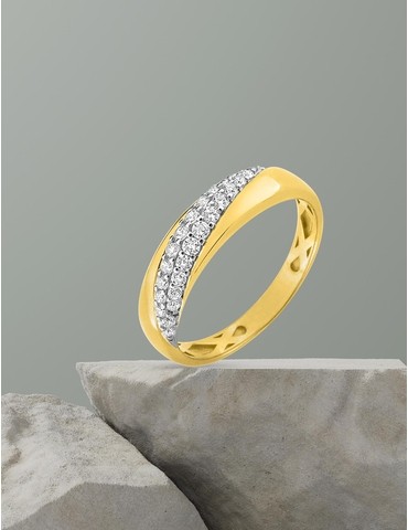 Bague or jaune 375‰ et...
