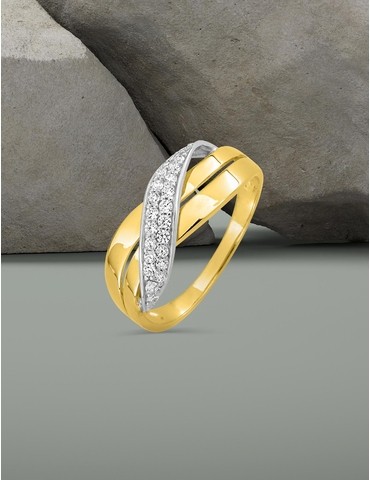 Bague enlacée or jaune 375‰...