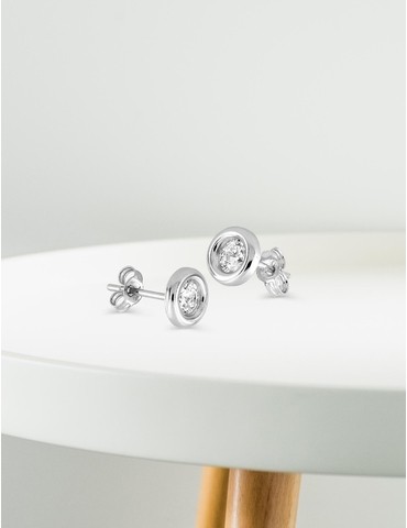 Boucles d'oreilles or blanc...
