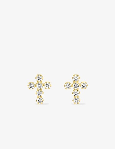 Boucles d'oreilles croix or...