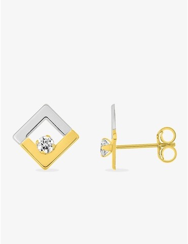 Boucles d'oreilles carrées...