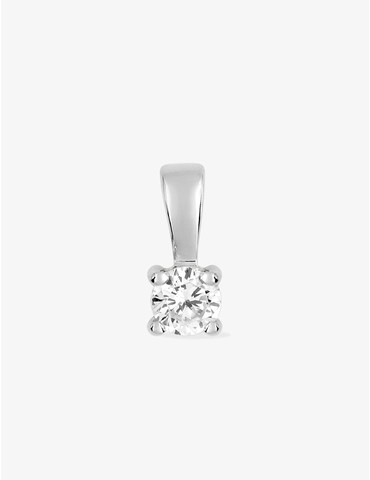 Pendentif or blanc 375 ‰ et...