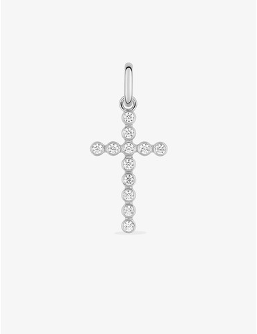 Pendentif croix or blanc...