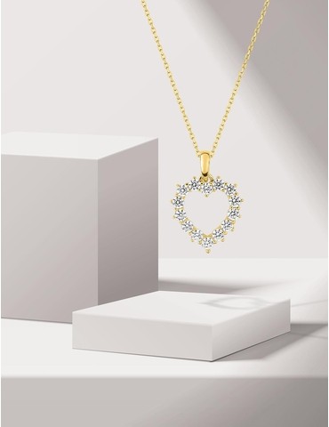 Pendentif cœur or jaune 375...
