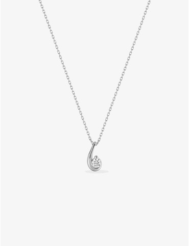 Collier virgule or blanc...