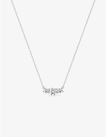 Collier Trilogie or blanc...