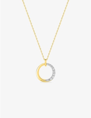 Collier or jaune 375‰ et...
