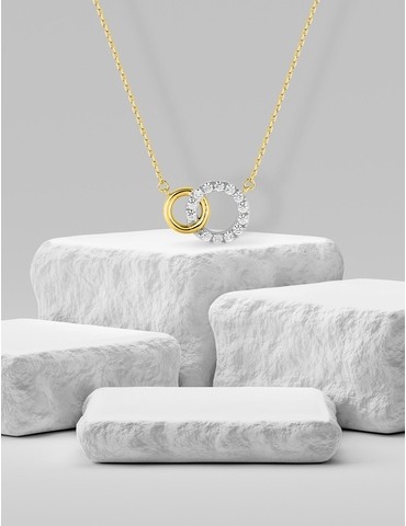 Collier or jaune 375 ‰ deux...