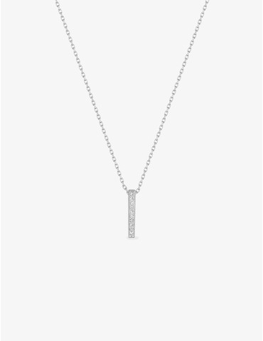 Collier barette en or blanc...