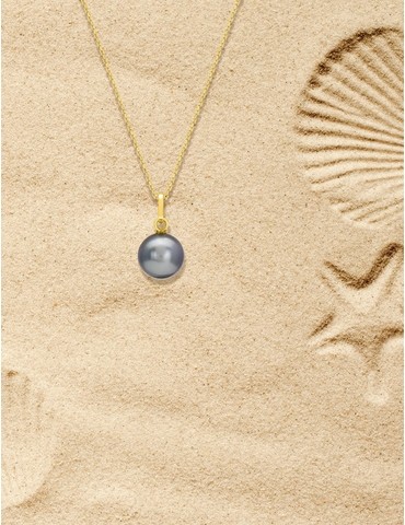 Pendentif or jaune 375‰ et...