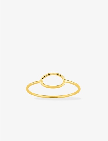 Bague motif ovale en or...