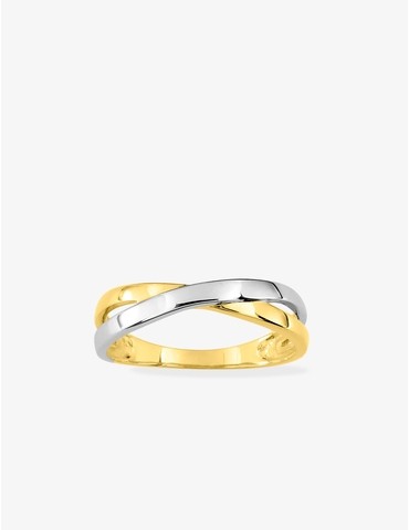 Bague bicolore or jaune 375 ‰