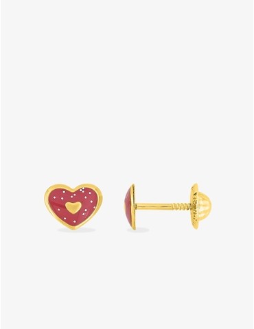 Boucles d'oreilles cœur or...