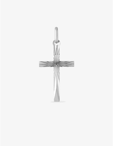 Pendentif croix en or blanc...