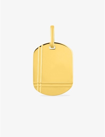 Pendentif plaque en or...