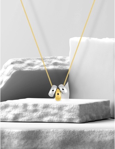 Collier fantaisie or jaune...