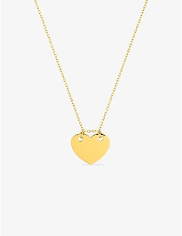 Collier cœur or jaune 375 ‰
