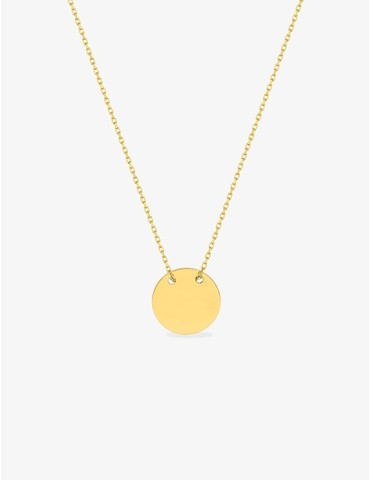 Collier motif rond or jaune...