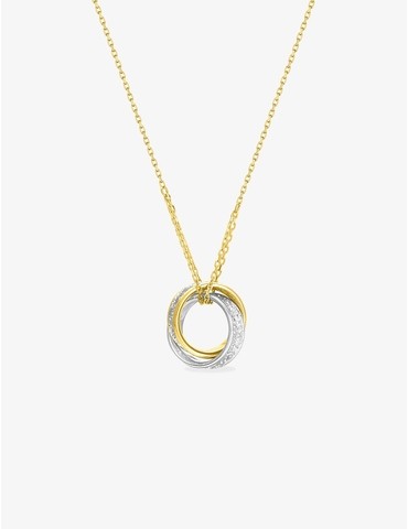 Collier glitter bicolore or...
