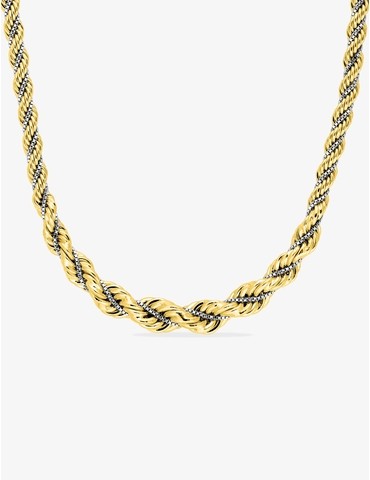 Chaîne corde en or jaune 375 ‰