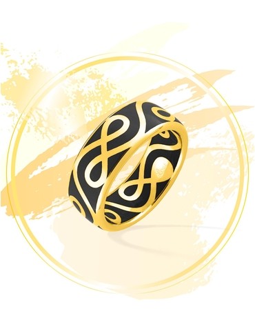 Bague Lorever Or jaune 375‰...