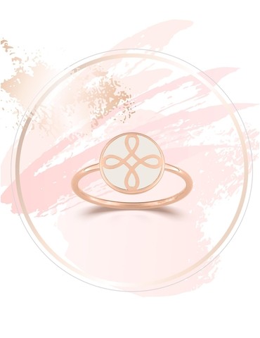 Bague Lorever Or rose 375‰...