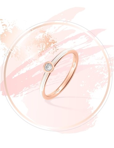 Bague Promesse Or rose...