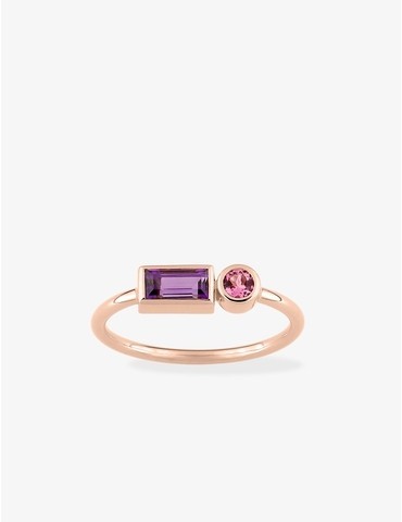 Bague or rose 750 ‰...