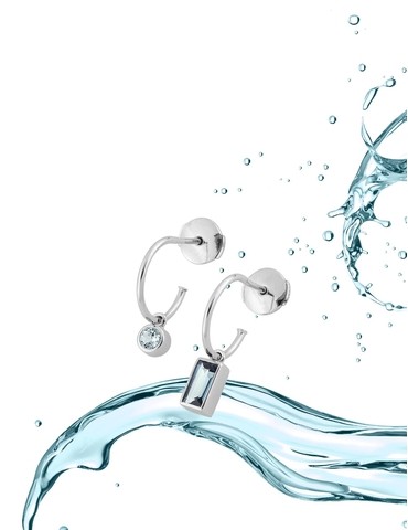 Boucles d'oreilles or blanc...