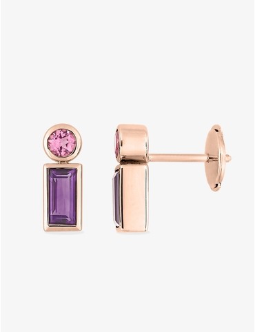 Boucles d'oreilles or rose...