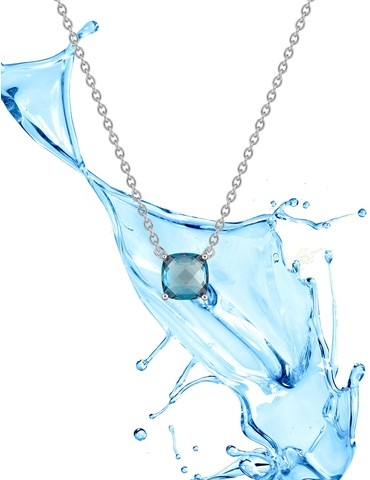 Collier or blanc 750 ‰ et...
