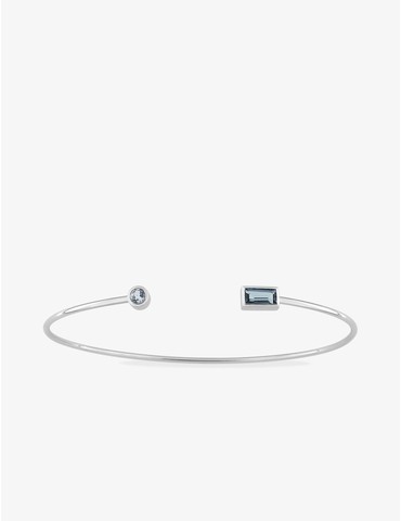 Bracelet jonc or blanc 750...