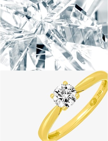 Bague solitaire en or jaune...