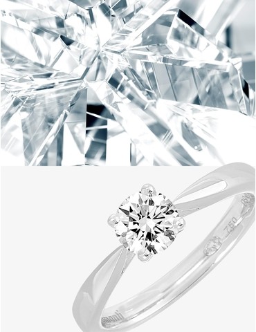 Bague solitaire en or blanc...