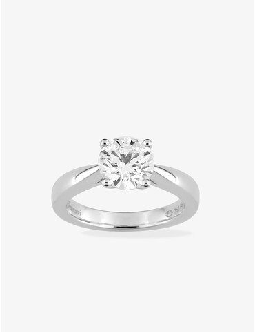 Bague solitaire en or blanc...