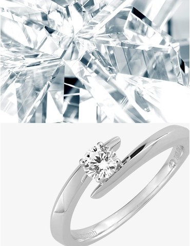 Bague solitaire en or blanc...