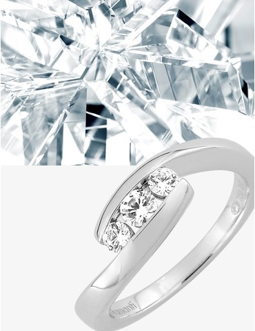 Bague trilogie en or blanc...