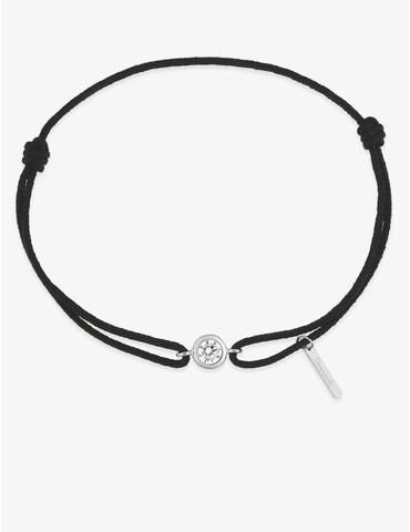 Bracelet cordon noir en or...