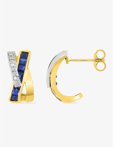 Boucles d'oreilles or jaune...
