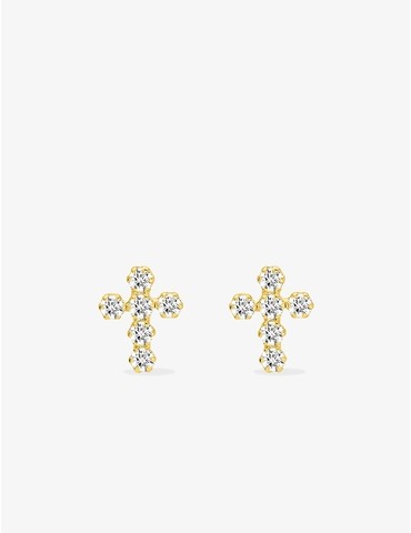 Boucles d'oreilles croix or...