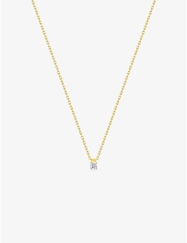 Collier solitaire bicolore...