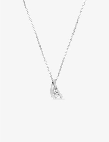 Collier or blanc 750 ‰ et...