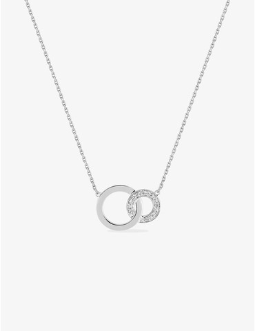 Collier fantaisie or blanc...