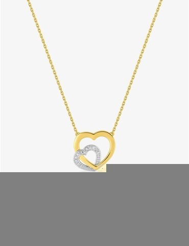 Collier cœur bicolore or...