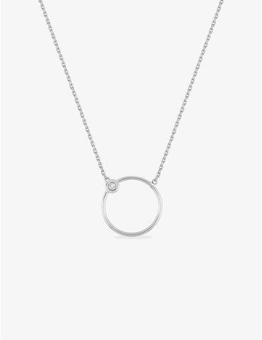 Collier or blanc 750 ‰ et...
