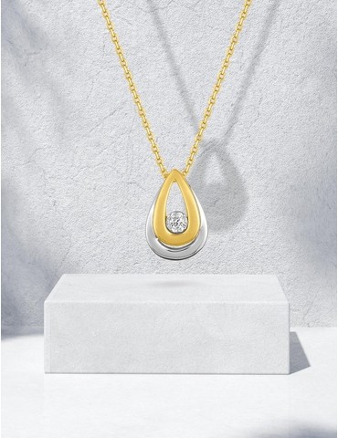 Collier bicolore or 750 ‰...