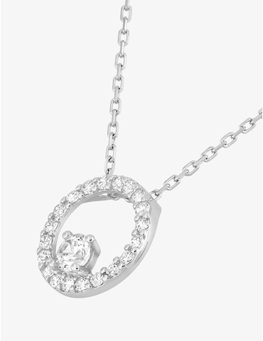 Collier or blanc 750 ‰,...
