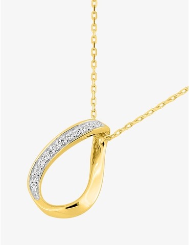 Collier fantaisie or jaune...
